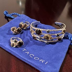 SOLD!!!! Tacori (cuff bracelet, ring & earrings) in 18k gold & sterling silver.